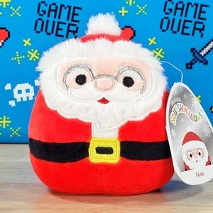 Squishmallow Saint Nick Santa 4.5" UltraSoft Christmas Holiday Plush Toy NWT
